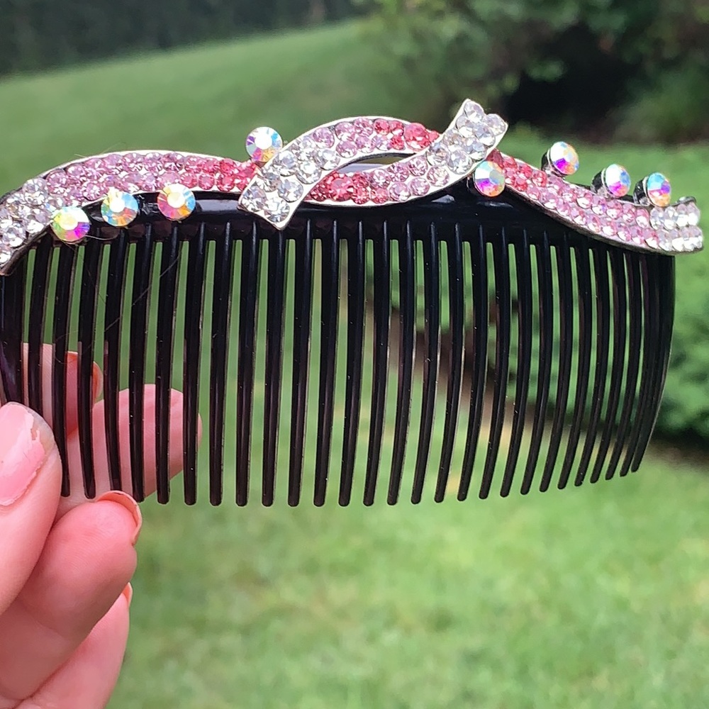 New Gorgeous CZ Crystals Hair Comb